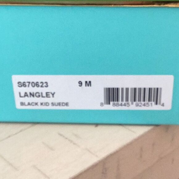 KATE SPADE LANGLEY BLACK KID SUEDE BOOTIES SIZE 9 M - Picture 9 of 9
